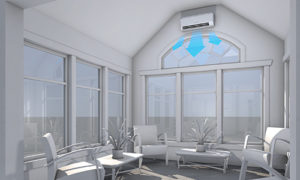 single zone cooling for a room with ductless AC