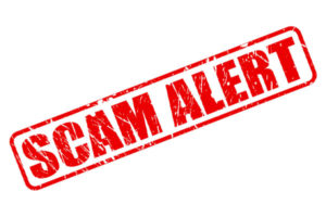 image of sign scam alert depicting heating and cooling scams