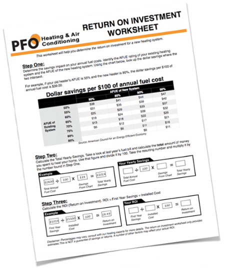 heating roi worksheet