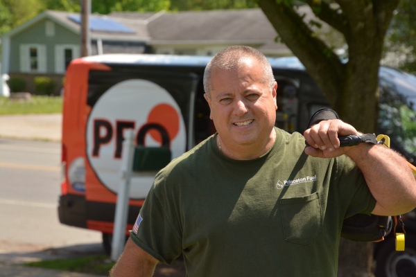 PFO Heating & Air Conditioning HVAC technician and service van