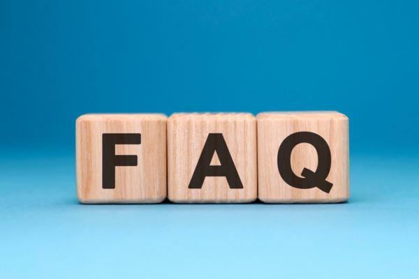 FAQ spelled using wooden letter cubes depicting questions about Furnace Leaks