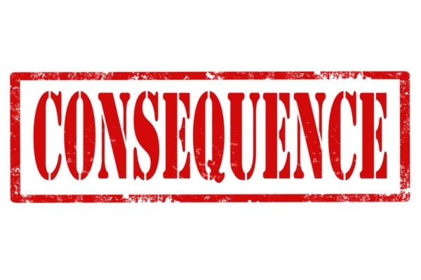 consequence red stamp depicting ignoring heat pump water leak