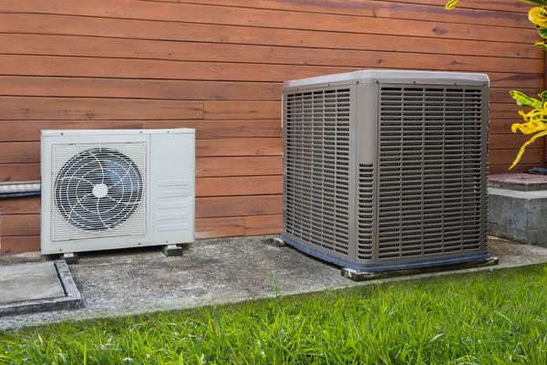 image of a heat pump that is leaking water