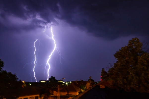 image of a lightning depicting power outage