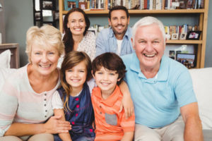 image of family enjoying holidays and home heating in winter