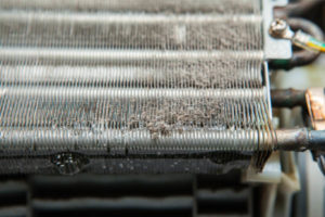 dirt on air conditioner coils