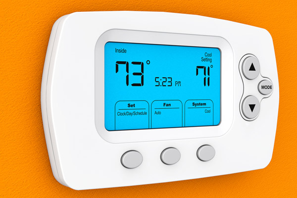 modern programming thermostat for air conditioning unit
