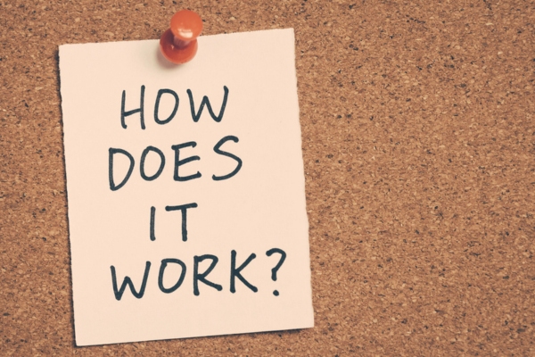 how does it work written on a sticky note pinned on a board depicting Float Gauge