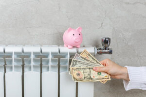 image of radiator depicting saving money on oil heating costs