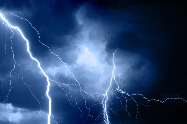 lightning storm depicting the need for hvac surge protection