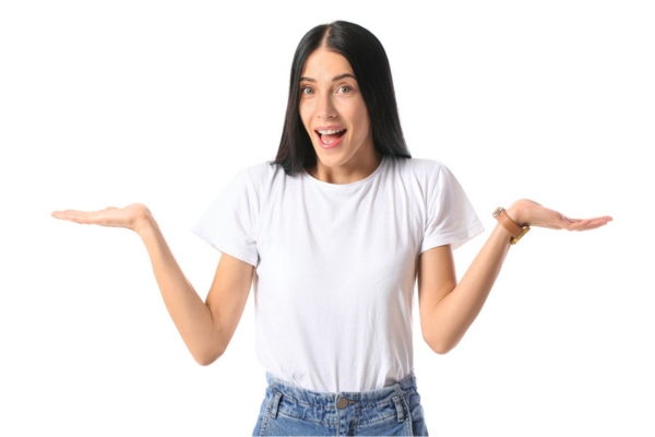 woman with two hands raised on the side depicting how to fix a mini split leaking water from the inside unit