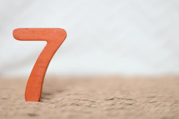 Close-up wooden orange figure number seven depicting Furnace Preparation Tips