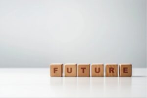 FUTURE spelled using wooden letter cubes depicting Advancements in Heating Oil Technology