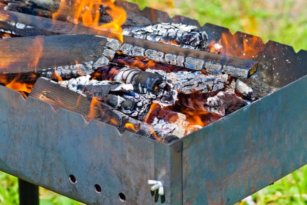 firewood in the brazier