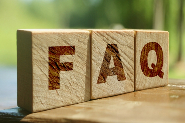 FAQ spelled using wooden letter chips depicting Trusted Heating Oil questions