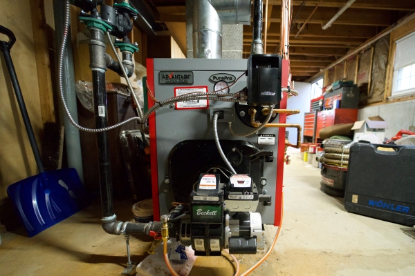 image of an oil powered boiler