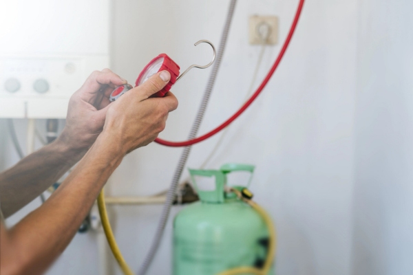 refrigerant refill on air conditioner